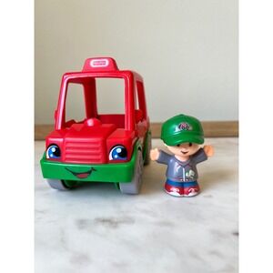 Red Pizza Truck Vehicle 2018 with Driver Fisher-Price Little People
